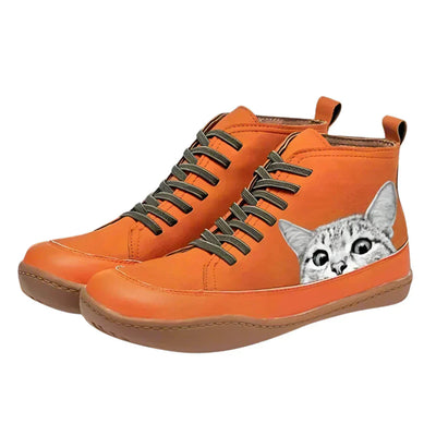 Bella | Leather Ankle Boots for Cat Lovers
