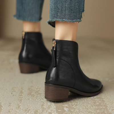 Charlotte | Luxury Ankle Boots with Low Heels