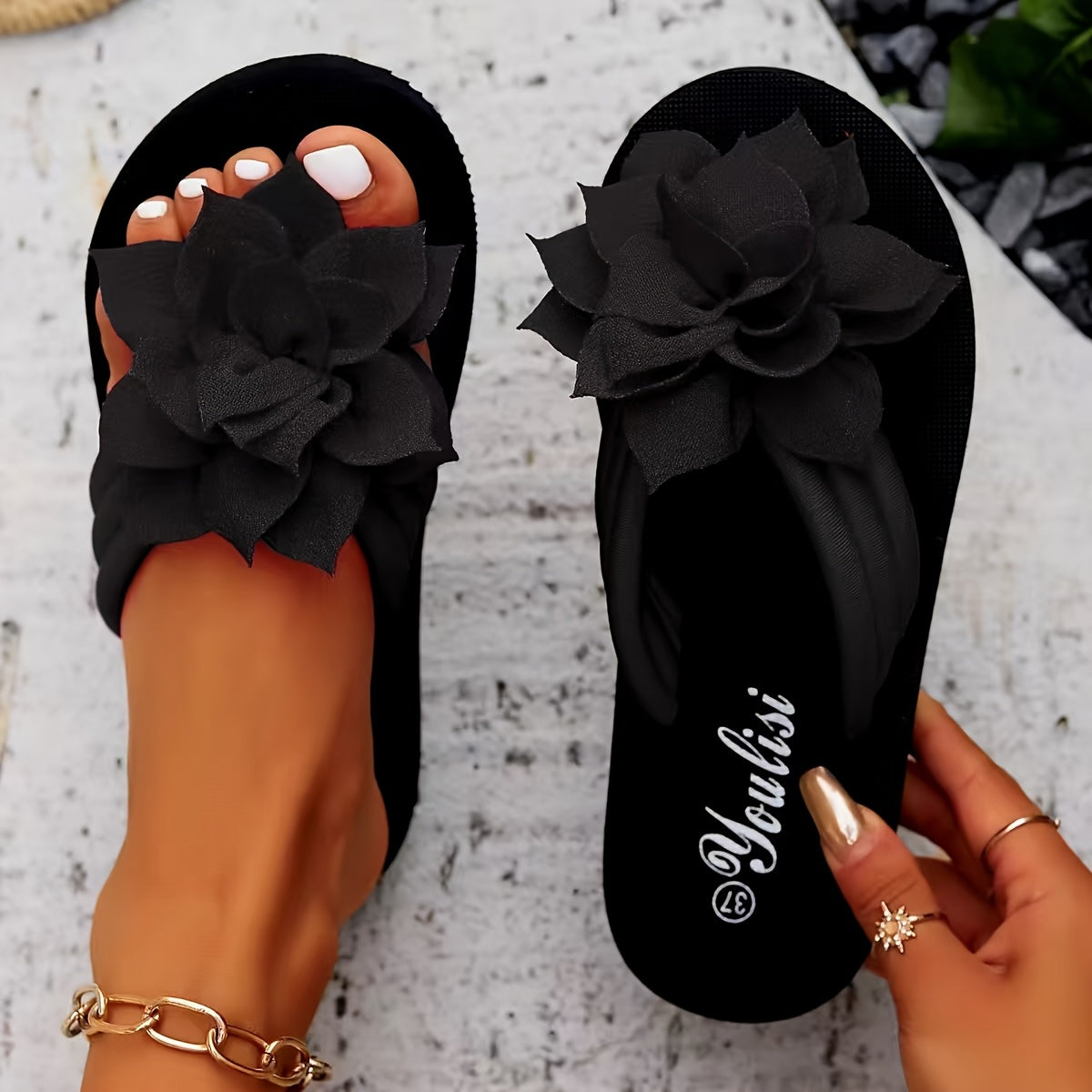 Eulalie | Floral Comfort Sandals