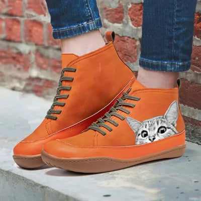 Bella | Leather Ankle Boots for Cat Lovers