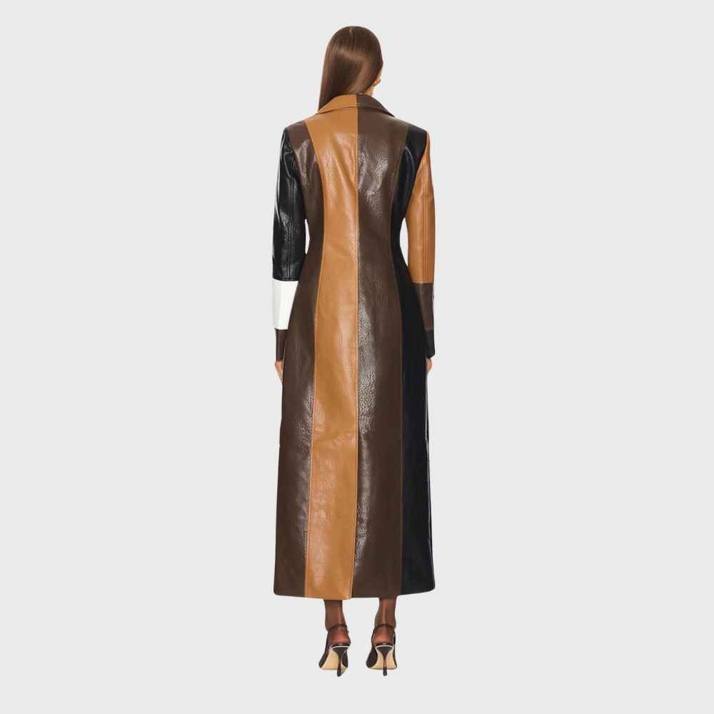 Olivia | Long Patchwork Coat
