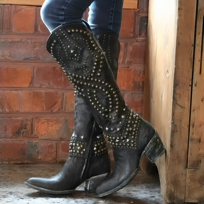 Mia | Western Knee-High Boots