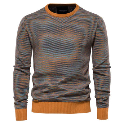 Hayden | Men's sweater with checkered pattern
