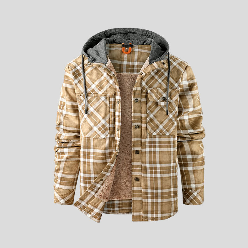 Michael | Checked sherpa jacket